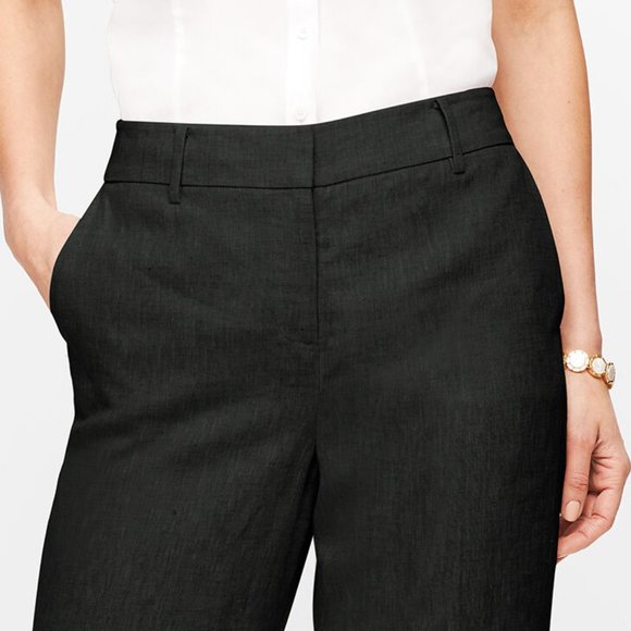 NEW Talbots Linen Straight Leg Crop Pants 14 - Picture 2 of 12
